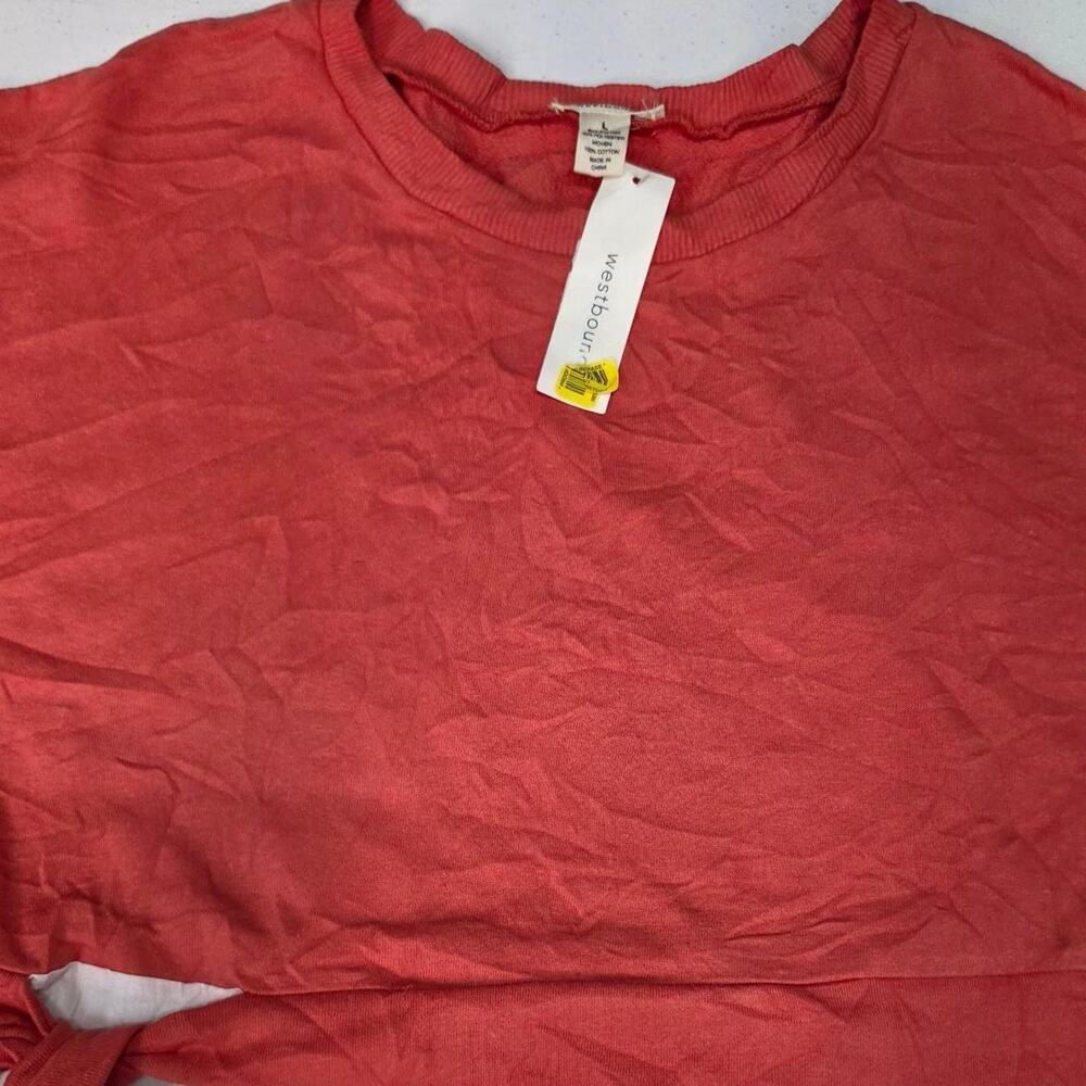 Westbound coral layered cotton top Size Large NWT